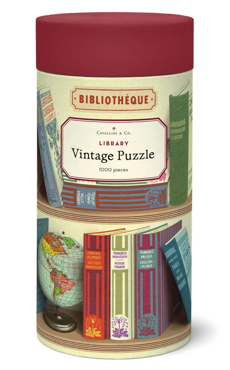 CAVANILLI & CO. Cavallini 1000 Piece Puzzle, Library Books (PZL/Book) - Image 1